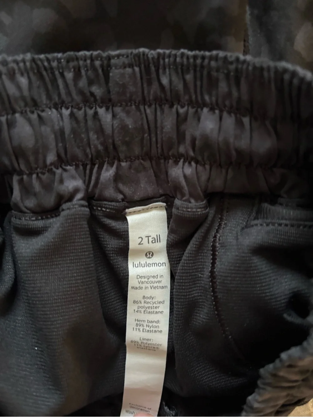 lululemon athletica Black Tonal Leopard Athletic Shorts